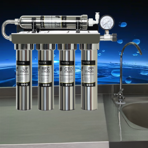 Purificador de agua por ultrafiltracion 5 etapas en acero inoxidable, marca PURE-USA modelo jl-uf-7