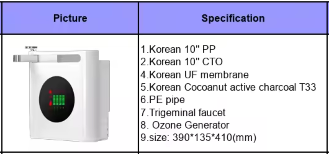 PURIFICADOR DE AGUA POR ULTRAFILTRACION Y OZONO jl-uf-10 - Imagen 6